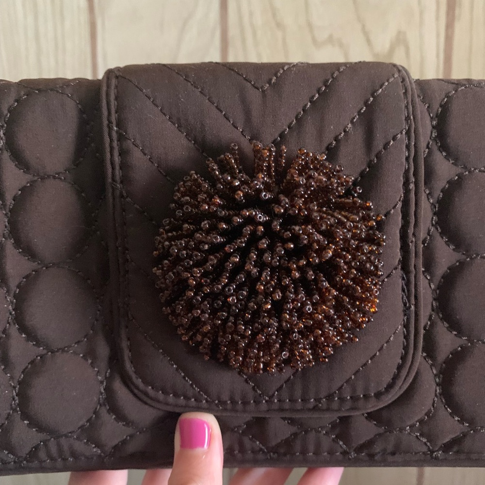 NWT Vera Bradley Dazzle Clutch Espresso